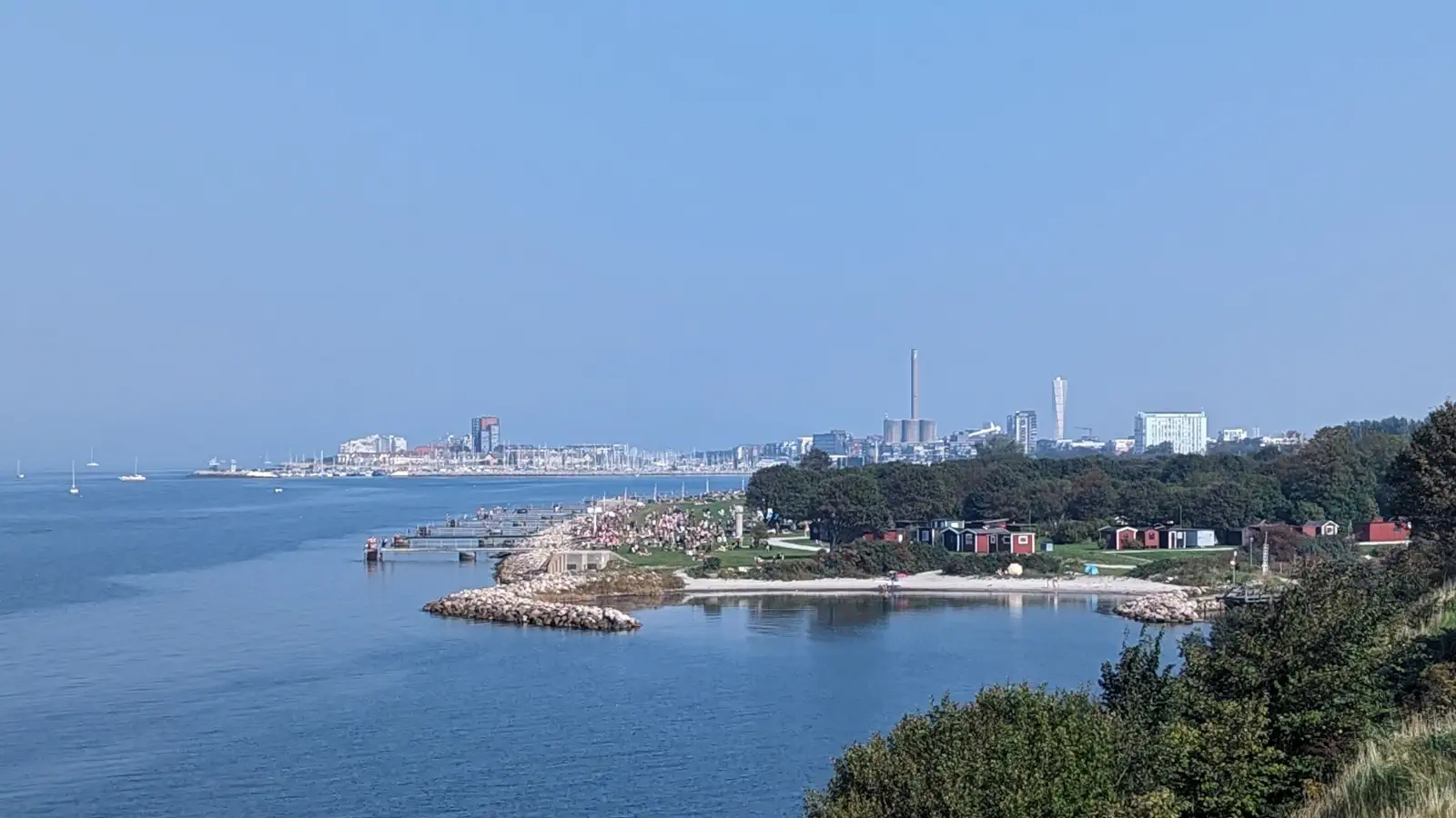 Uitzicht op de stad Malmö in Zweden.