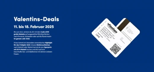 Finnlines Valentijnsaanbieding met 50% korting