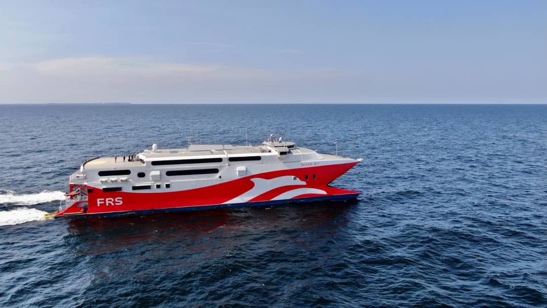 Skane Jet naar de Oostzee op weg van Sassnitz-Mukran naar Ystad.