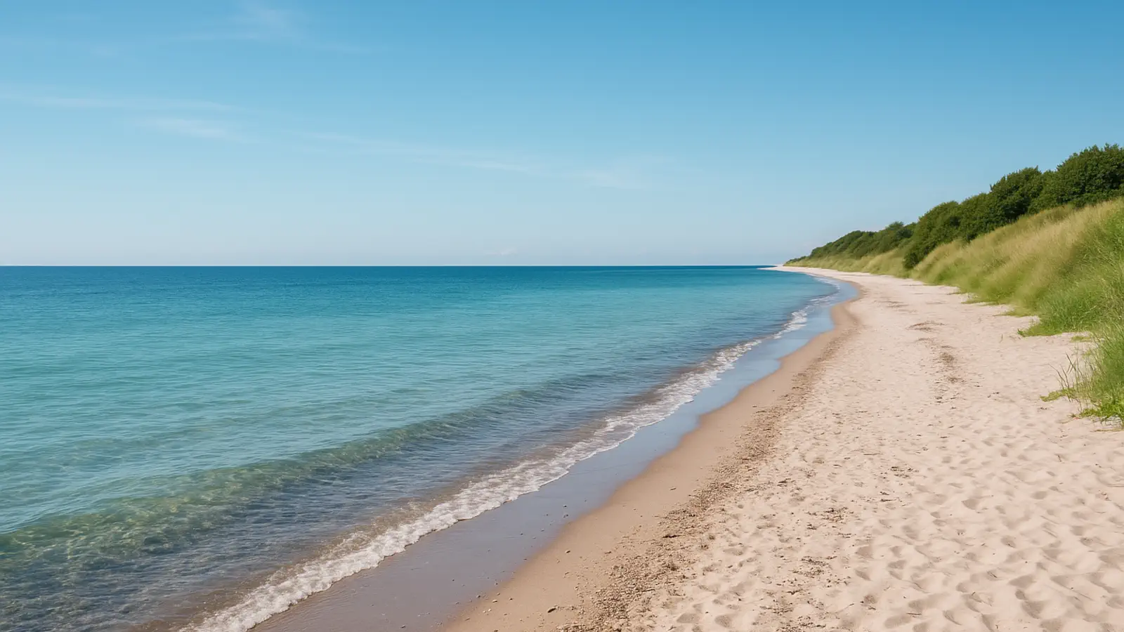 Hårbølle Strand auf der Insel Møn.