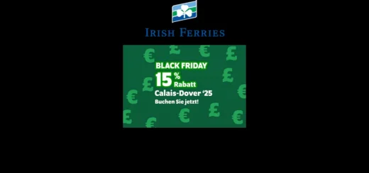 Irish Ferries Veerboot Black Friday actie 2024 met 15% korting naar Calais-Dover.