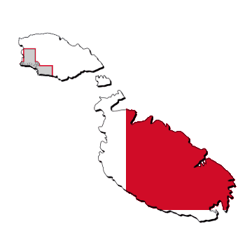 Kaart en vlag van Malta