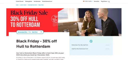 P&O Ferries Black Friday aanbieding met 30% korting.