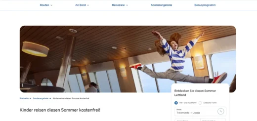 Met Stena Line reizen kinderen gratis naar de Veerboot naar Letland.