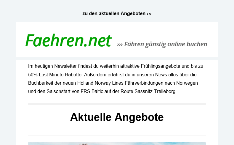 Faehren.net Nieuwsbrief